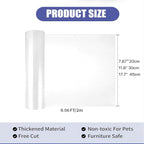 Cat Scratch Furniture Protector: Cat Anti Scratch Tape - Door Protector from Dog Scratching - Clear Training Self Adhesive Tape for Carpet, Sofa, Couch, Door (Transparent, 17.72" x 6.56FT)