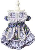 Furbabycare® Elegant Sweet Fashion Puppy Dog Blingbling Princess Skirt Pet Dog Lace Cake Camisole Tutu Dress C-Purple X-Small