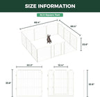 FXW Homeplus Unleashed Indoor Dog Playpen - Stress-Free and Safe Play, Heavy Duty 24 Inch 12 Panels Dog Pen for Puppy and Small Dogs, White│Patented