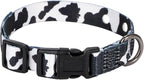 Rhea Rose 3/4 Inch Replacement Collar Strap Shock Collar with 2 Holes, Compatible with Nearly All Brands and Models of Underground Electric Dog Fences and Training Collars, Cow Print Pattern