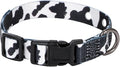 Rhea Rose 1 Inch Replacement Collar Strap Shock Collar with 2 Holes, Compatible with Nearly All Brands and Models of Underground Electric Dog Fences and Training Collars, Cow Print Pattern
