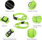 Plutus Pet Reflective Martingale Collar with Buckle - Durable and Adjustable Training Collar for No Pulling, Dog Choker Collar for Small Medium Large Dogs, Bright Green, XS