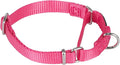 Hyhug Martingale Collar for Dogs Small Pink |Escape - Proof Heavy Duty Nylon Durable No Buckle, Ideal for Training & Daily Walks