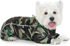 Fleece Dog Coat for Small Medium Dog,Pullover Pajamas Jumpsuit Bodysuit Puppy Coats with Legs, Pet Windproof Warm Cold Weather Jacket Full Body Vest Cozy Snowsuit Outfit Clothes (Camo, XXL)