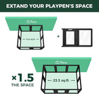 FXW AuraSpace Acrylic Indoor Dog Playpen for Small and Medium Dogs, 30 inch, 2 Panels, Includes 1 Gate & 1 Panel, Black