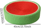 Sisal Round Cat Scratching Board Scratcher Bowl for Indoor Cats Wear Resistant Fruit Scratch Board for Kitty Kitten, Watermelon