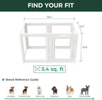 FXW AuraSpace Acrylic Indoor Dog Playpen for Puppies and Small Dogs, 24 Inch, 6 Panels, White