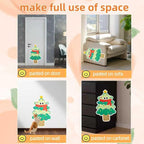 Cute Cat Scratching Mat Christmas Tree Wall Cat Scratcher for Indoor Cat Scratch Pads,Anti Scratch Furniture Protector,Self Adhesive for Couch,Door,Sofa,Funny Christmas of Gifts for Cat Lover