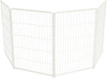 FXW Homeplus Unleashed Indoor Dog Playpen - Stress-Free and Safe Play, Heavy Duty 40 Inch 4 Panels Dog Pen for Medium and Large Dogs, White│Patented