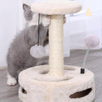 Cat Tree Cute, Cat Tower for Indoor Cats with Fluffy Balls, 14 Inches Cute Pink Cat Tree, Modern Small Cat Tree, Simple Cat Tree for Indoor Cats