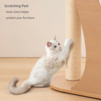 beeNbkks Cat Tree for Large Pets, Modern Tall Cat Tower with Condo Scratching Post Perch Bed, Indoor Wood Pet Furniture for Multiple Kittens