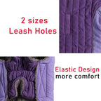 Fleece Dog Hoodie for Large Dogs Super Warm Doggie Jacket for Cold Winter Dog Coats,Purple XXL