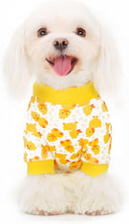 Paiaite Dog Pajamas Onesie: Comfortable Four-Legged Apparel for Small, Medium, & Large Dogs, Polyester Material for Comfort, Wrinkle Resistance, Moisture Wicking, Stretchiness Cartoon Duck S