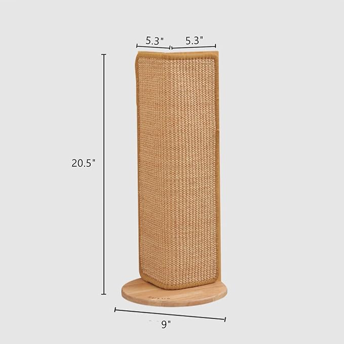 SHENGOCASE 20.5" Tall No Drilling Wall Sofa Couch Corner Cat Sisal Scratcher,Scratching Post,Replaceable Sisal Scratch Pad Mat, Couch Protector