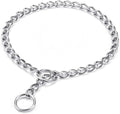 Mogoko Stainless Steel Dog Choke Chain Collar, Puppy Metal P Chain Slip Collar Pet Training Walking Choker(3.0mm;20.0 Inch)