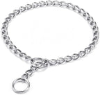 Mogoko Stainless Steel Dog Choke Chain Collar, Puppy Metal P Chain Slip Collar Pet Training Walking Choker(3.0mm;20.0 Inch)