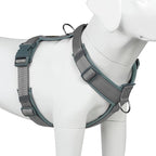 Plutus Pet No Pull Dog Harness, Adjustable Nylon Harness with Soft Padding, Reflective and Heavy Duty Dog Harness for Small, Medium, Large Dogs(Gray, XS)