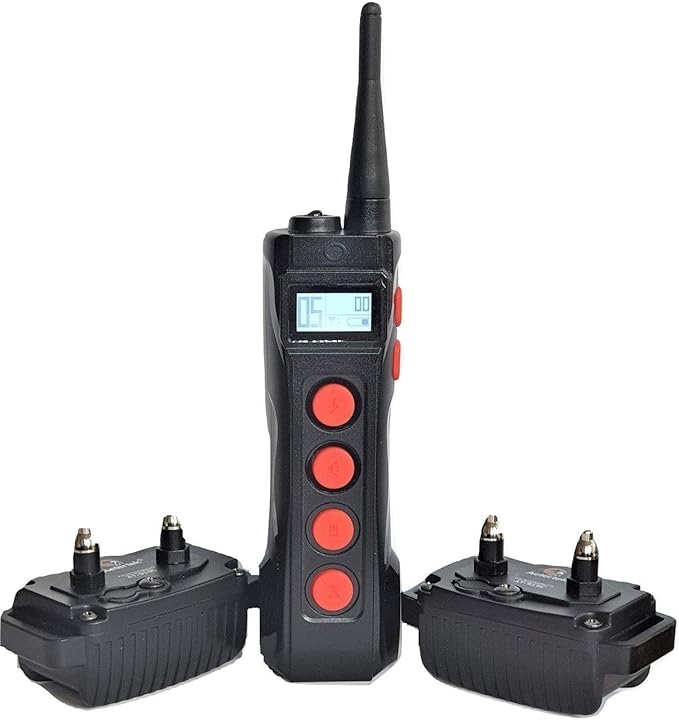 1100 Yard Remote Dog Training Shock Collar with Auto Anti Bark & Waterproof Collar (2-Dog Kit)