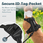 BARKBAY Dog Harness No Pull Oxford with ID Tag Pocket - Heavy Duty, Reflective, Easy Control for Large Dogs(Black Oxford,XS)