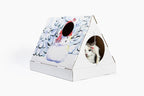 Christmas Snowman Cardboard Cat Scratcher House