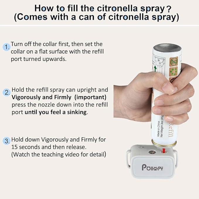 Citronella Dog Training Collar with Remote & 2 Receivers【Can't Work Automatically】,3 Modes Harmless Spray/Vibration/Beep, Humane Citronella Dog Collar,1000ft Range No Shock Rechargeable Spray Collar
