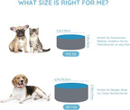 SPUNKYJUNKY 13.5OZ Ceramic Dog and Cat Bowl, Modern Cute Weighted Food Water Bowl for Replacement Blue-Grey (2 Pack)