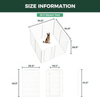 FXW Homeplus Unleashed Indoor Dog Playpen - Stress-Free and Safe Play, Heavy Duty 45 Inch 8 Panels Dog Pen for Large Dogs, White│Patented