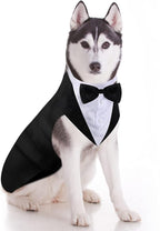 Weewooday Dog Tuxedo and Bandana Set Dogs Formal Tuxedo Pet Wedding Party Suit Wedding Bow Tie Shirt for Birthday Costumes(Cute Style,X-Large)