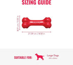KONG Goodie Bone - Classic Durable Natural Rubber Dog Bone, Supports Mental Engagement - Treat Dispensing - Red - for Large Dogs