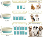 Sweejar Ceramic Dog Bowls, Dog Food Dish for Large Dogs and Cat, Heavy Duty Porcelain Pet Bowl for Canned Food and Water 78 Fl Oz （White）
