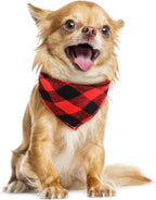 Segarty Dog Bandanas, 30 Pack 22.8"x15.7" Pet Scarf Triangle Plaid Bibs Accessories Bulk for Medium Small Cats Dogs Large Puppy Dogs, Adjustable Washable Reversible Boy Pets Birthday Kerchief