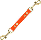 PetBonus Dog Collar Safety Clip, Waterproof Backup Safety Strap for Dog Harness to Prong Collar, Odor Proof Double Ended Clasp Leash Connector for Training Walking (Orange)