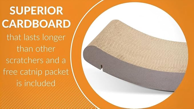 Wavy Window Cat Scratcher Cradle Refill, Durable Cardboard Kitty Sill Pad (Frame Not Included), Space-Saving，11"x 20"x 2"