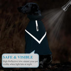 VIVAGLORY Snowrap Dog Coat, Jacket with Harness Hole, Dog Coat for Winter & Cold Weather, Fluffy Warm Fleece Lined Reflective Water Resistant for Puppy, XL, Turquoise