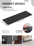 Couch Wall Corner Protector for Indoor Cats, Anti Scratch Furniture Protector from Cats Scratching, Trimmable Climbing Cat Scratcher Pad Mat for Cat Board/Door/Carpet(Black, 78.7x15.8In)