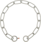 Herm Sprenger Matte Stainless Steel Fur Saver Long Link Dog Collar No-Pull Slip Chain for Medium Large Dogs Professional Training Collar Correction Chain Made in Germany (23in (58cm) x 4mm)