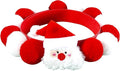 Elegant little tail Dog Christmas Costume 1PC Red Christmas Collar Soft Funny Pet Collars Headgear Adjustable Pom-Pom Headdress Cute Collar for Large Dog Pet Party Accessories Costume