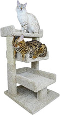 Maykoosh Cat Tree Condo Perch Tower - Solid Wood & Plush Carpet, 20x20x33 Inch
