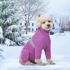 Polar Fleece Dog Coats for Small Medium Dogs, Winter Jacket Sweater Vest Bodysuit, Four-Legged Warm Clothes Pajamas