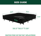 FXW Homeplus Unleashed Indoor Dog Playpen - Stress-Free and Safe Play, Heavy Duty 32 Inch 8 Panels with Playpen Cover for Small and Medium Dogs, White│Patented