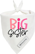 Realeaf Big Sister Dog Bandanas Pet Scarf for Small and Medium Female Dogs New Baby Announcement Pet Accessories Pregnancy Reveal Ideas (Big Sister, Small)