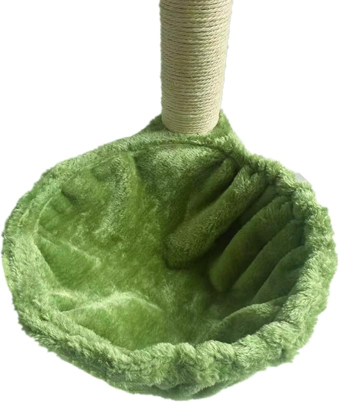 SHENGOCASE 14.6" Green Nest Basket Lounger Hammock Bed for Cat Tree Tower Replacement, 5-Pack Hanging Toys, Cat Tree Accessories Hammock Attachment (Large 1pc, Green)