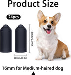 Column Rubber Sleeve for Prong Collar, 24 Pieces Shock Collar Rubber Tips Dog Training Collar Replacement Parts for Dog Shock Collar Prongs or Anti Bark Collars (16 mm)