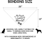 My Parents are Getting Married Dog Bandana Engagement Gifts for Couples Wedding Engagement Bandana Announcement Photo Prop Pet Scarf Accessories for Pet Dog Lovers Gifts