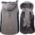 Fleece Dog Hoodie for Small Medium Dogs Super Warm Puppy Jacket for Cold Winter Dog Coats,Grey M