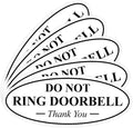 All Quality Oval DO NOT Ring DOORBELL Thank You Sign - White Medium 5 Pack