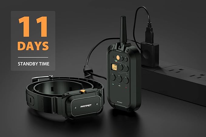 PATPET Dog Training Collar with Remote(3/4 Mile) - E Collar for Dogs Training, Rechargeable Electric Collar for Medium Large Dogs IPX7 Waterproof (15-140 lbs)