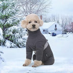 Polar Fleece Dog Pajamas Bodysuit - Warm Winter Jacket & Vest for Small Dogs, Medium Dogs - Four-Legged Clothes