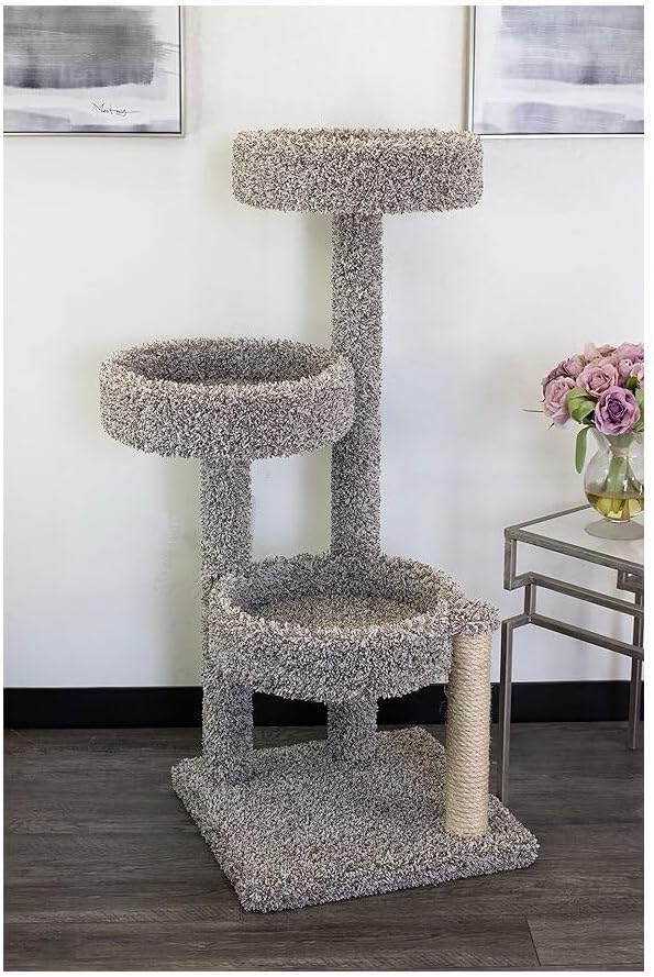 Cat Tree Tower, Multi-Level Climbing Post for Indoor Cats - 26" x 24" x 46"