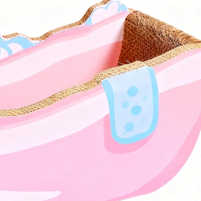 Small Cat Bed - Corrugated Paper Calming Nest | Cute Kitten Bed Cat Scratcher - for Kitten Puppy Small Dog Pet Home Decor Living Room Balcony Apartment Dorm Sleeping Play